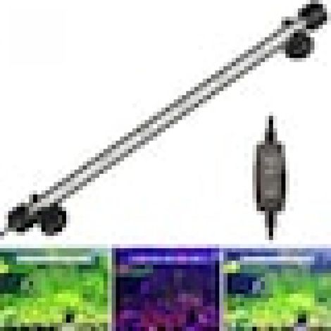 Lumina acvariu LED, 3 modes d'éclairage, chronomètre 6/10/12 minerai, 24 butanes, interrupteur de sapte culori, télécommande, luminosité réglable, 49 cm (1/5)