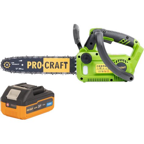 Motosega a batteria Procraft PKA42Libb 20 V 304 mm Brushless + 1x batteria 4,0 Ah - senza caricabatteria