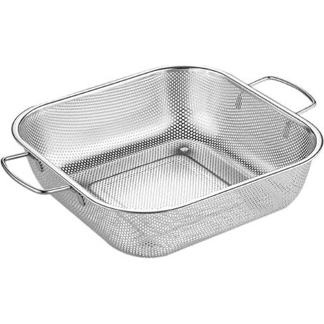 RECTANGLE SINKS SOIL Strainer Basket, FINE MESH STEEL, STAINLESS STEEL, FOR Straining, rinsing, and draining vegetables. (1/5)
