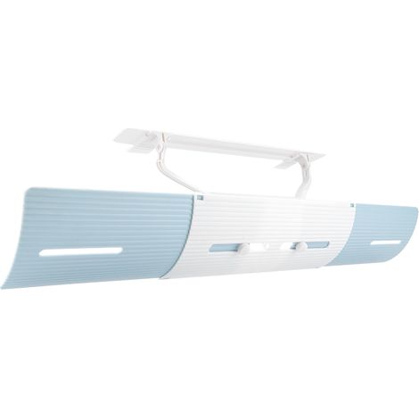 Pare-brise anti-vent rétractable pour climatisation, déflecteur bleu, protection contre les courants d'air, accessoire auto réglable (1/5)