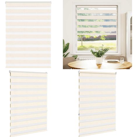 vidaXL Zebrarollo Marmorbeige 100x150 cm Stoffbreite 95,9 cm Polyester (1/5)