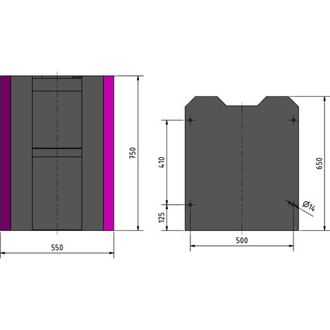 Optimum Maschinenunterbau MSM 3 650 x 550 x 750 mm, 3353014