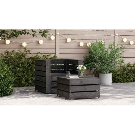 Maison Exclusive - 2-tlg. Garten-Paletten-Lounge-Set Kiefernholz