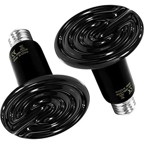 Lampe chauffante en céramique 100 W pour reptiles, émetteur de chaleur infrarouge E27, source de chaleur jour et nuit pour terrarium, tortues, lézards, serpents (1/5)