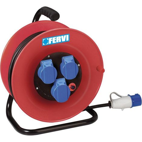 Elektrische Verlangerungskabeltrommel 30m 3x25 230V Kabel Fervi a010/30