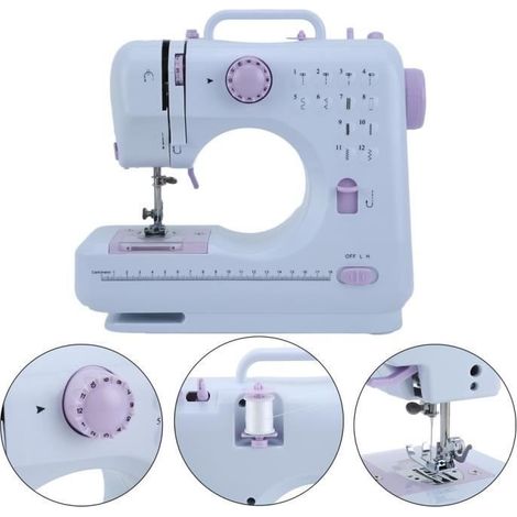 Machine À Coudre Électronique Pour Débutant - 12 Points Ajustables - Multifonction Portable - Double Fil Et Double Vitesse - Éclairage Led (1/4)