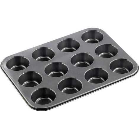 Plaque de cuisson anti-adhésive pour 12 muffins ou cupcakes (1/2)