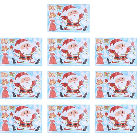 10 Autocollants de Noël pour Vitrine - Décoration Adhésive pour Magasins et Maisons (1/5)