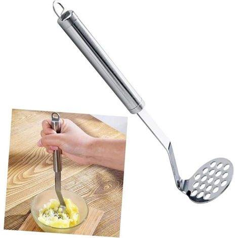Stainless Steel Potato Masher for Potatoes and Vegetables - Easy to Use and Clean (1/4)