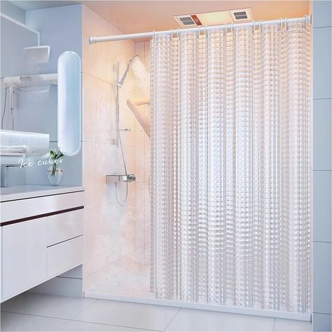Doublure douche transparente 3D 180x200cm œillets aimants style1 (1/5)