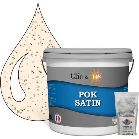 Peinture Effet Pailleté pour Murs & Plafonds - POK PAILLETTE - 10L - Rose Pêche (1/4)