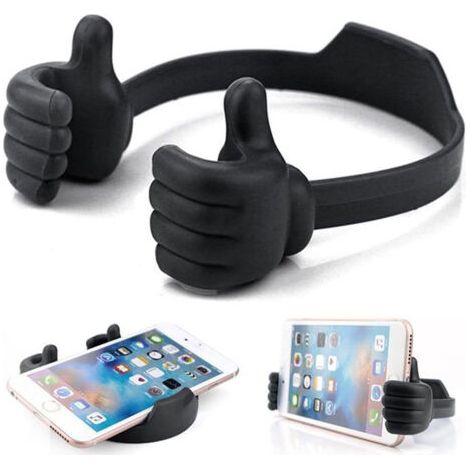 Thumbs Up Support Telephone Bureau, Universel Flexible Porte Telephone Bureau, Téléphone Portable Support Téléphone Table pour iPhone iPad Samsung et Huawei Plus (Noire) (1/5)