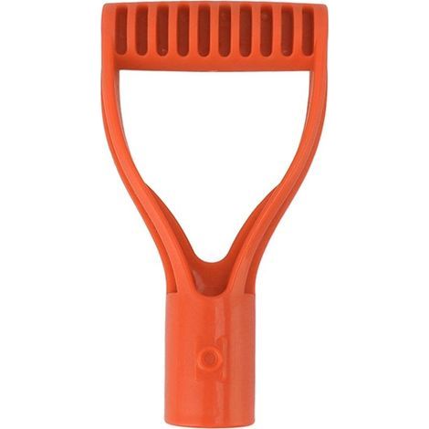 Poignée de pelle en plastique, diamètre intérieur de 32mm, poignée en D, poignée de remplacement pour pelle à neige, creuser, ratisser, Orange (1/5)