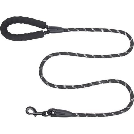 Laisse Pour Chien - Nylon Résistant Avec Poignée Rembourrée Et Bande Réfléchissante - Pour Chiens Moyens Et Grands - 1 Pièce (1/5)