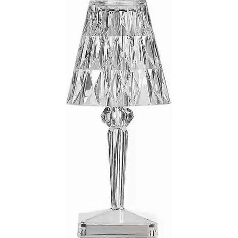 Lampe de table veilleuse en cristal au design italien (rechargeable) (1/5)