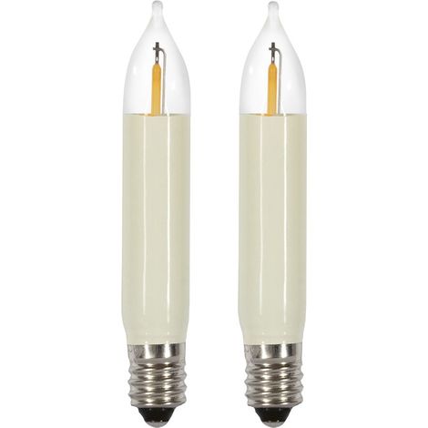 Saico LED-Kleinschaftkerze für 20-flammige Lichterbögen warmweiß 2 Stück LED-Leuchtmittel