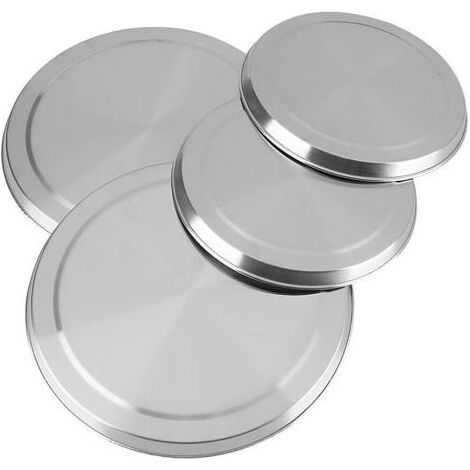 Plaque de protection en verre pour cuisinières électriques set de 4 set de 4 Argent mat (1/5)
