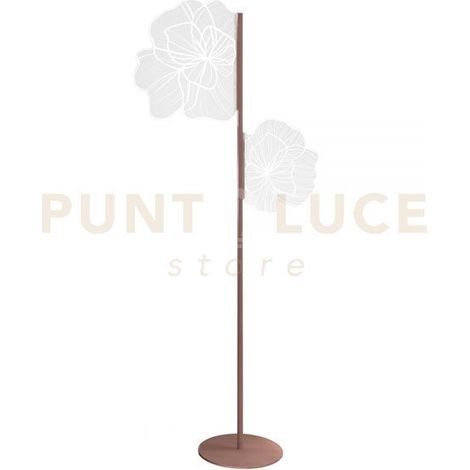 DAFNE PIANTANA IN CRISTALLO ACRILICO DECORATO TRASPARENTE BASE COGNAC LED 4200°K / 24 Volt - 12 W/Mt