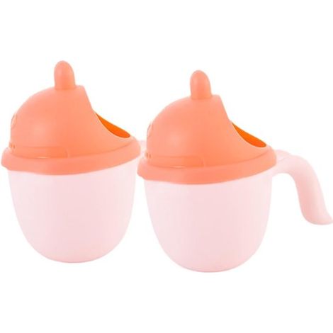 2 vasos para champú para el baño del bebé，tapa para vasos de baño de bebé，vaso de ducha para recién nacidos，resistente y fácil de limpiar (1/5)