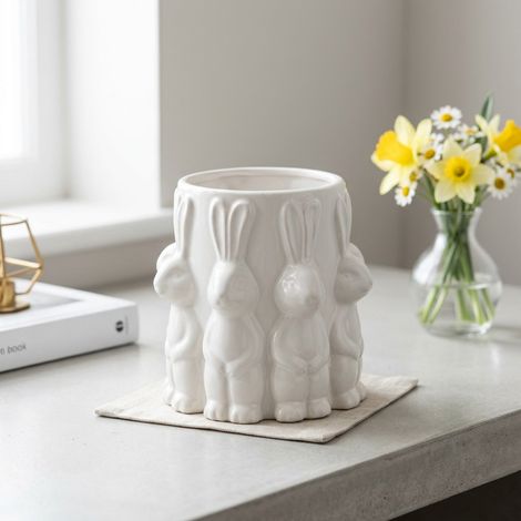 Decorative Easter Bunny Shaped Vase (1/2)