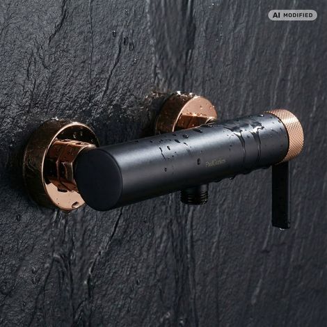 PaulGurkes Duscharmatur Aufputz Matt-Schwarz Rose-Gold Serie OPHELIA (1/3)