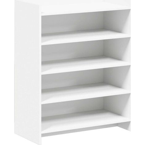 Meuble à chaussures, blanc, 73,5 x 36 x 92 cm, bois d'ingénierie. (1/5)