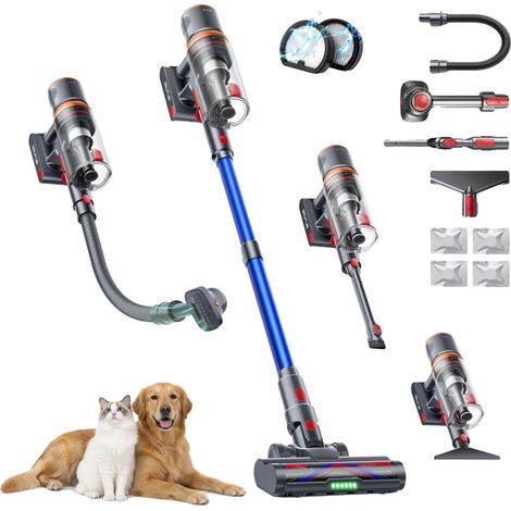 Aspiradora inalámbrica, potente succión para pelo de mascotas, filtro HEPA, VC200, enchufe europeo 220V-240V. (1/2)