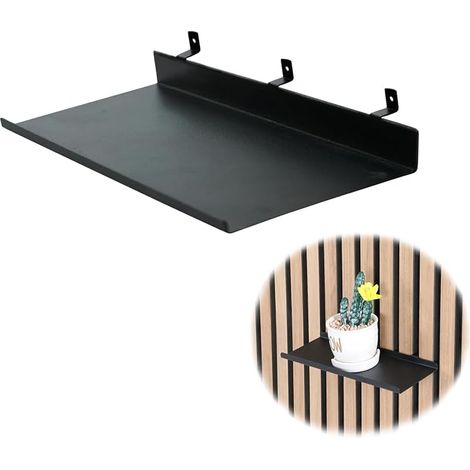 Acoustic Panel Shelf, 40 x 15 cm, Floating Shelf, Metal Shelf for Acoustic Panels, Slats (40 x 15 cm) (1/5)