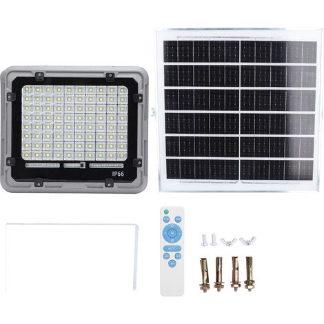 Lampe Solaire LED Extérieur 300W 240 LEDs Étanche IP66 Télécommande Panneau Monocristallin Batterie 10000mAh pour Jardin Terrasse (1/5)