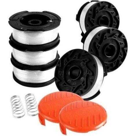 8 Pack Bobine Fil Coupe Bordure Compatible avec Black et Decker Coupe Bordures. Bobine de Fil Debroussailleuse.6 Fil Coupe Bordure.2 Couvercle.2 Ressort. (1/4)