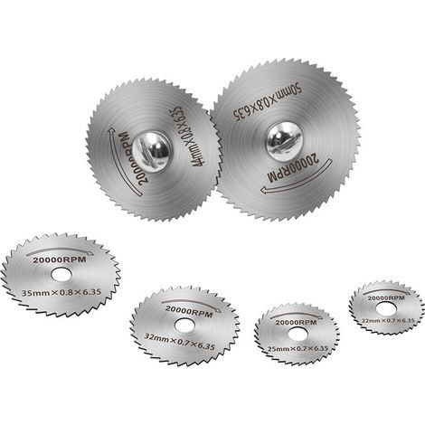 Mini lame de scie circulaire HSS, 8 pièces, outil rotatif pour Dremel coupe-métal, ensemble d'outils électriques (1/4)
