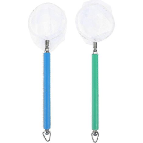 Lot de 2 épuisettes pliables pour poissons betta, adaptées aux enfants, petit outil de pêche, dimensions 18 x 5 x 7 cm, convient aux aquariums et bassins. (1/3)