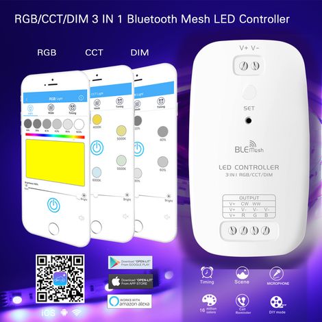 LED controller, Bluetooth controller, monochrome, color temperature and RGB three-in-one controller