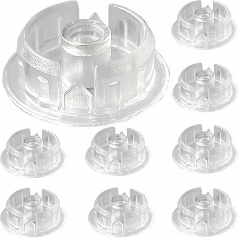 Ensemble de 10 pièces comprenant des embouts de fixation pour stores vénitiens, des bouchons pour tringle inférieure et des accessoires pour rideaux.