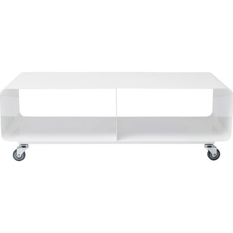 Kare Design Mobile Tv Lounge M Mobile White, Bianco, 30X90X42 cm, Stile ottimo Minimalista, Poggiaogetti per Divano, Commodino, Liberia, Mensola Portaoggetti, Spostabile (1/4)