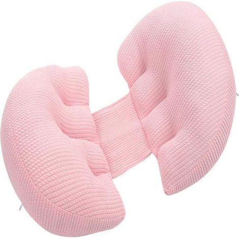 1 Coussin de grossesse, forme coin ajustable, housse amovible lavable, soutien dos hanches jambes, sommeil enceinte (1/5)