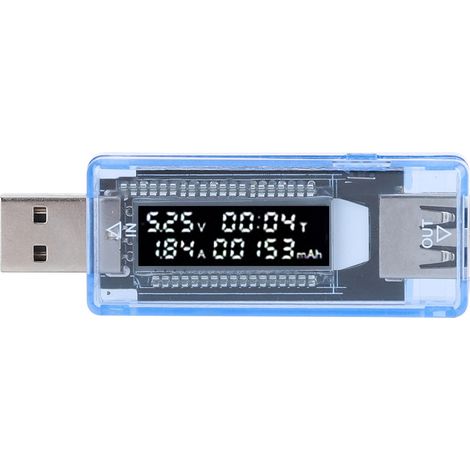 Testeur USB LCD Voltmètre Ampèremètre Capacité Batterie Moniteur Tension Courant Chargeur Détecteur Puissance (1/5)