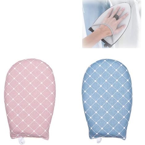 Mini tapis de repassage portatif, défroisseur vapeur, gants de repassage, petite table à repasser résistante à la chaleur (2 pièces) (B)
