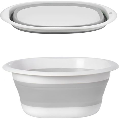 Grand lavabo pliable portable pour voyage, usage domestique, pour bébé, en plastique, pour dortoir étudiant, 1 pièce. (1/5)