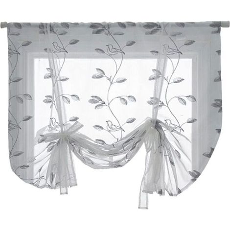 Rideaux de fenêtre écologiques Couleur pure Plante Simple Voile Rideaux Simple 100 x 120 cm (1/5)