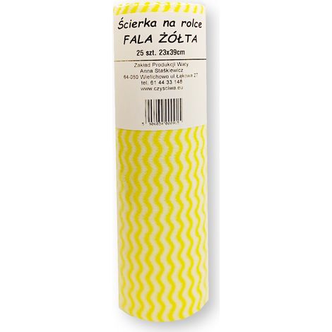 Tela en rollo Wave amarillo ZPW 25 piezas.