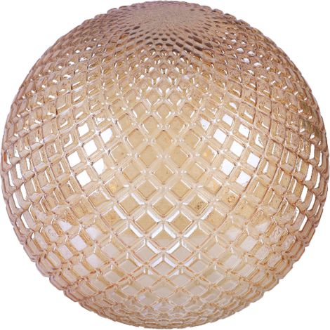 Abat-jour Cannes en forme de globe miel 20 cm (1/4)