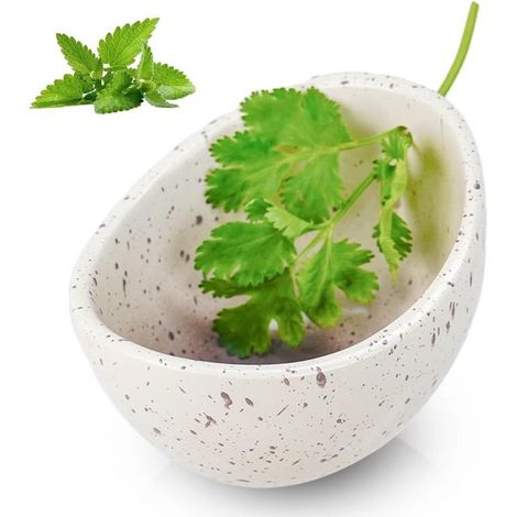 Bol à herbes en céramique artisanale 2026 – Bol à herbes, bol à herbes, bol à herbes efficace pour salades et cuisine en faïence (1/5)