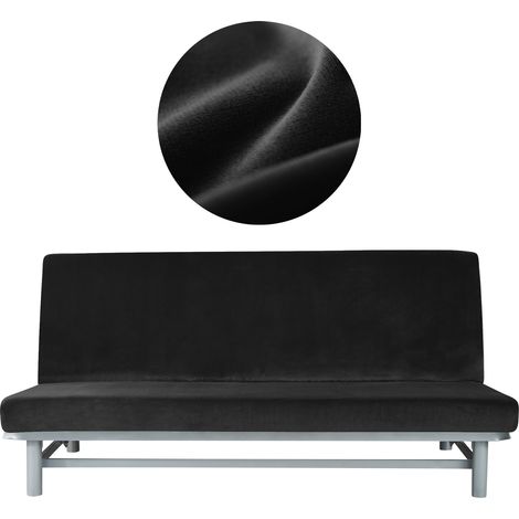 COPRIDIVANO LETTO 190-210cm NERO velluto
