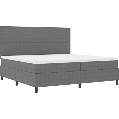 Maison Exclusive - Boxspringbett Hellgrau und Weiß 200 x 200 cm C