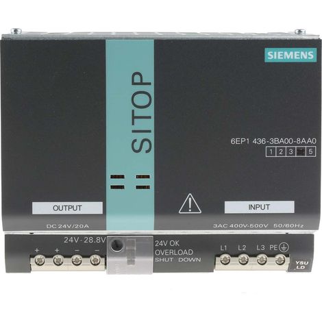 SIEMENS SITOP POWER - ALIMENTATION ALIMENTATION SITOP MODULAIRE PLUS 400 - 500 V 20 A 6EP14363BA008AA0