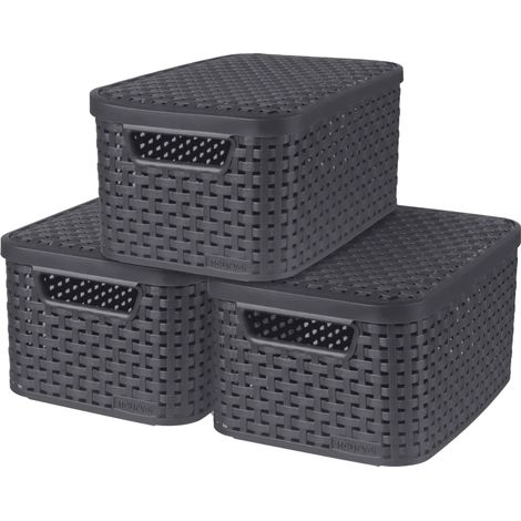 Caja de almacenamiento Curver style 3 uds 6 L plástico (1/3)