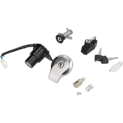 Kit de verrouillage du bouchon de réservoir de carburant avec 2 clés, compatible avec Yamaha VIRAGO XV125 XV250 XV535 (1/5)
