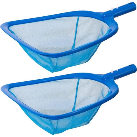 Épuisette de piscine, maille fine, sac semi-profond, cadre renforcé, adaptée aux piscines. (1/5)