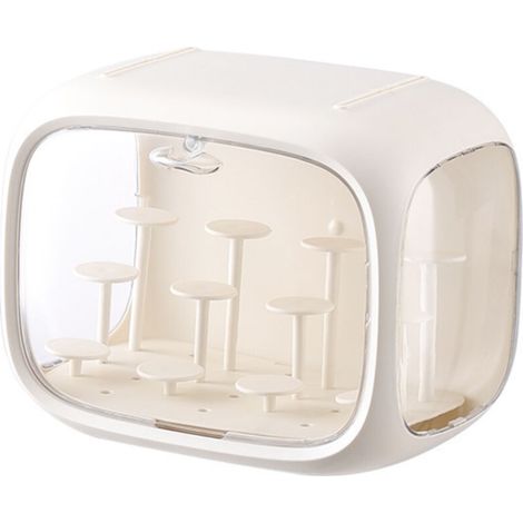 Étagère de rangement opaque en forme de boîte, beige (1/4)